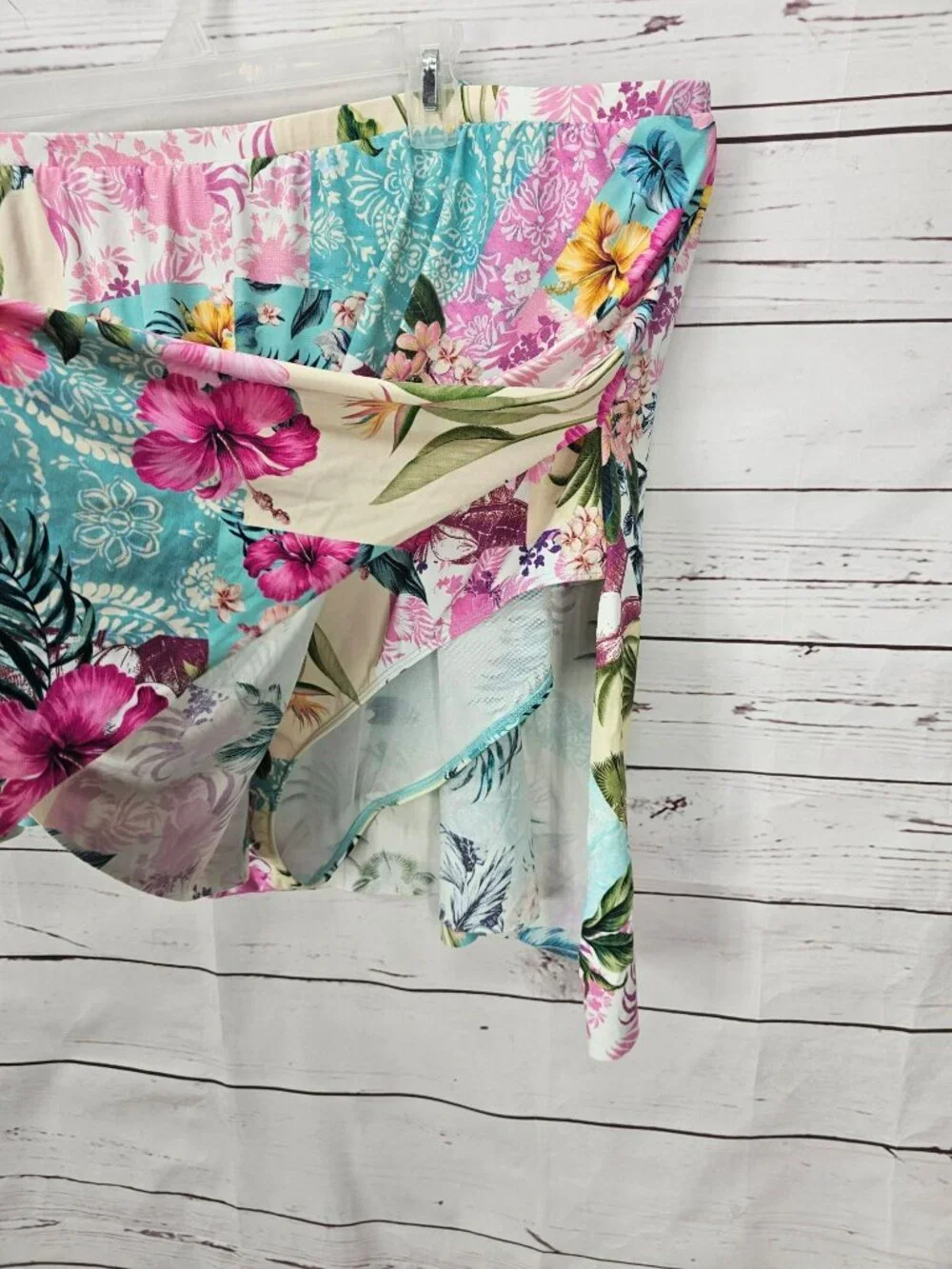 Torrid Womens Plus‎ Size 6 Floral Tropical Bikini Wrap Set Swim Top & Skirt